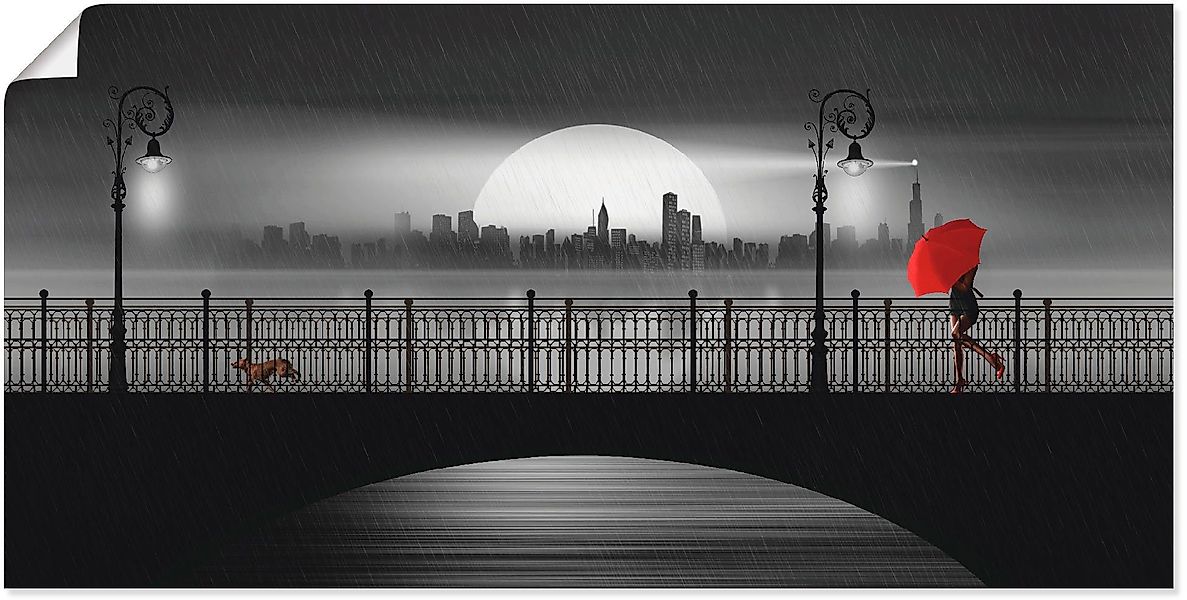 Artland Wandbild Die Brücke im Regen, günstig online kaufen