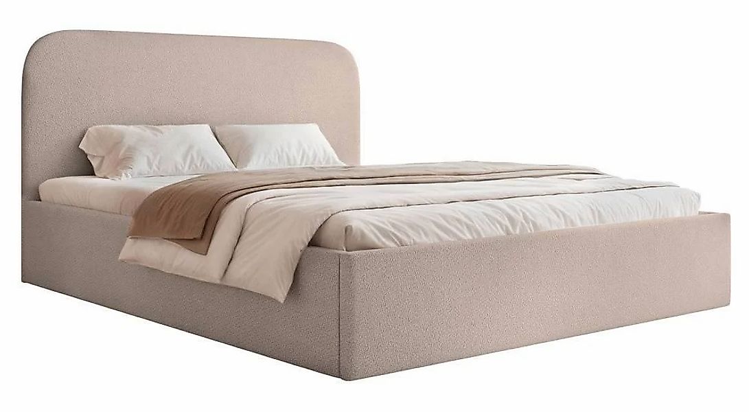 NADUVI Collection | Bettgestell Fia 180x200 Chenille mit Staufach günstig online kaufen