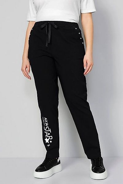 MIAMODA Lederimitathose Joggpants Bein-Print Elastikbund günstig online kaufen