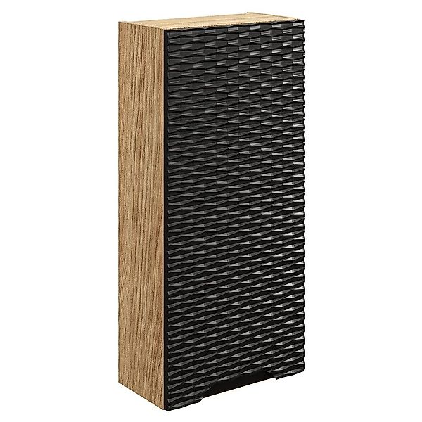 Lomadox Hängeschrank OLUO-56-BLACK Wandschrank Badschrank, Eiche günstig online kaufen