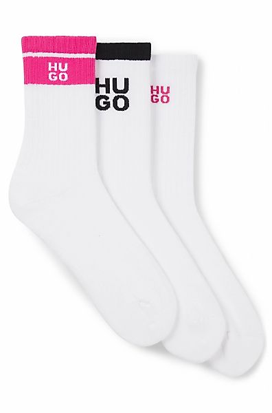 HUGO Underwear Socken "3P QS LOGO RIB CC" Packung, 3er Pack, 3 Stk. tlg. mi günstig online kaufen