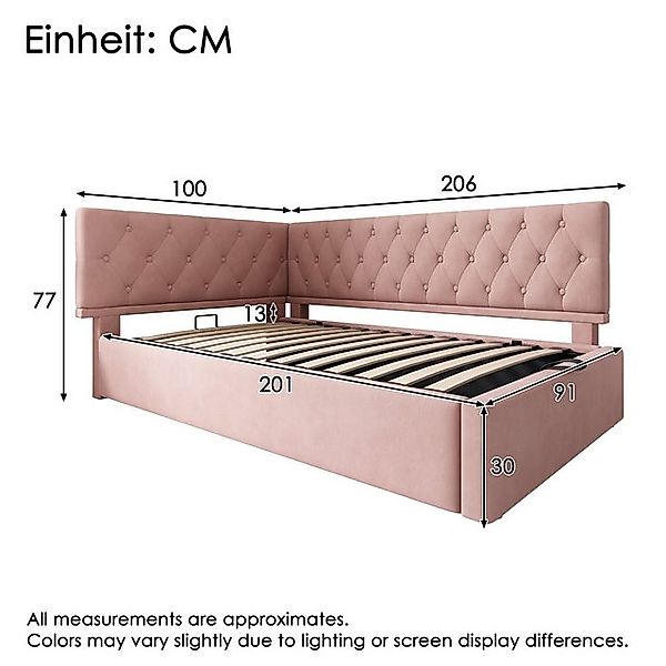 TavilaEcon Boxspringbett Polsterbett, Tagesbett, Schlafsofa mit hydraulisch günstig online kaufen
