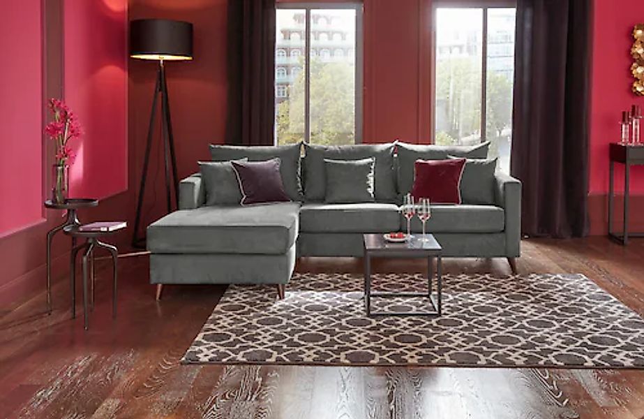 Home affaire Ecksofa »Renesse L-Form« lose Kissen, Keder an Sitzkissen günstig online kaufen