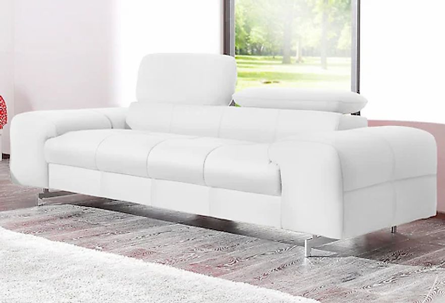 COTTA 2-Sitzer »Chef«, Big-Sofa mit Kopfteilverstellung, edle Metallkufen günstig online kaufen