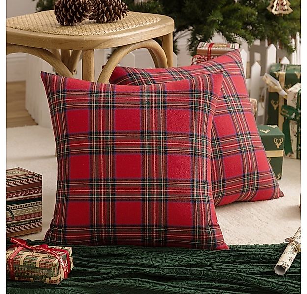 BTTO Kissenbezüge Kissenbezüge weihnachten 45x45cm,Kariert Plaid Quadratisc günstig online kaufen