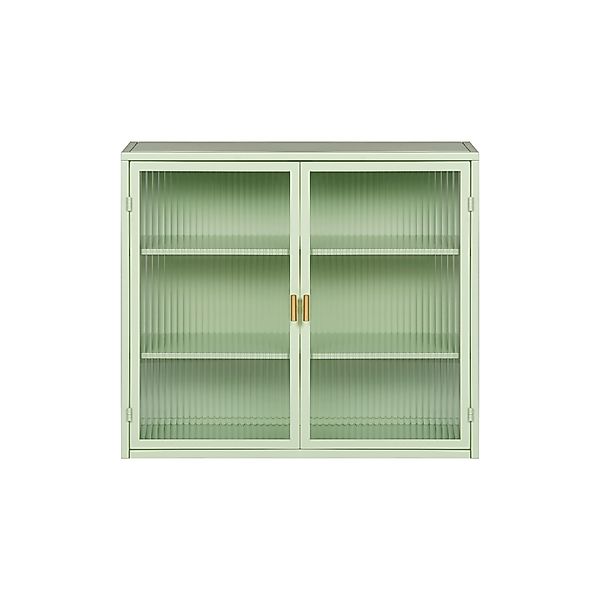 Wandschrank, Moderne, zwei Türen, abnehmbares Regal, Glasfront und dreistuf günstig online kaufen