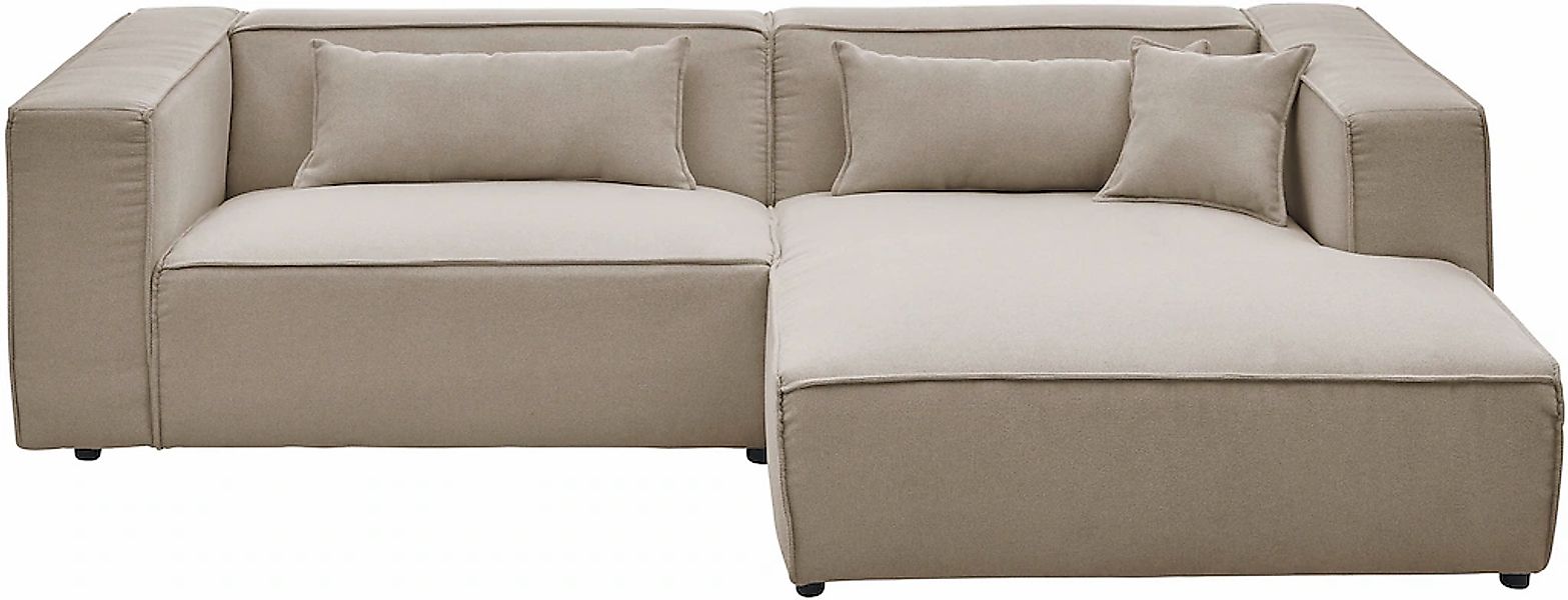 LeGer Home by Lena Gercke Ecksofa "PIARA mit Kedernaht, Cord, Leinenoptik o günstig online kaufen