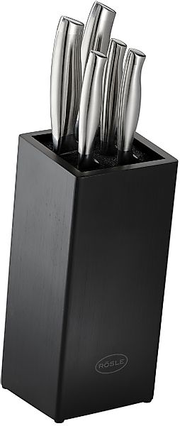 RÖSLE Messerblock »Basic Line« 6 Stk. aus Bambusholz mit 5 Messern, ergonom günstig online kaufen