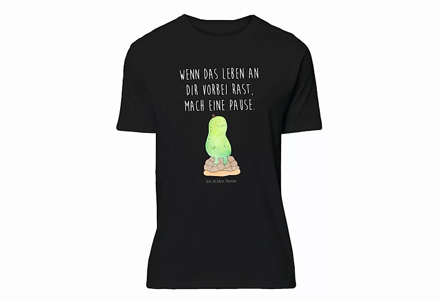 Mr. & Mrs. Panda T-Shirt Schildkröte pausiert - Schwarz - Geschenk, sitzen, günstig online kaufen