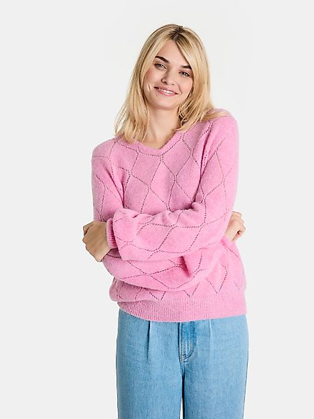 Lieblingsstück Strickpullover "TilbeL" mit Alpaka, Rautenmuster günstig online kaufen
