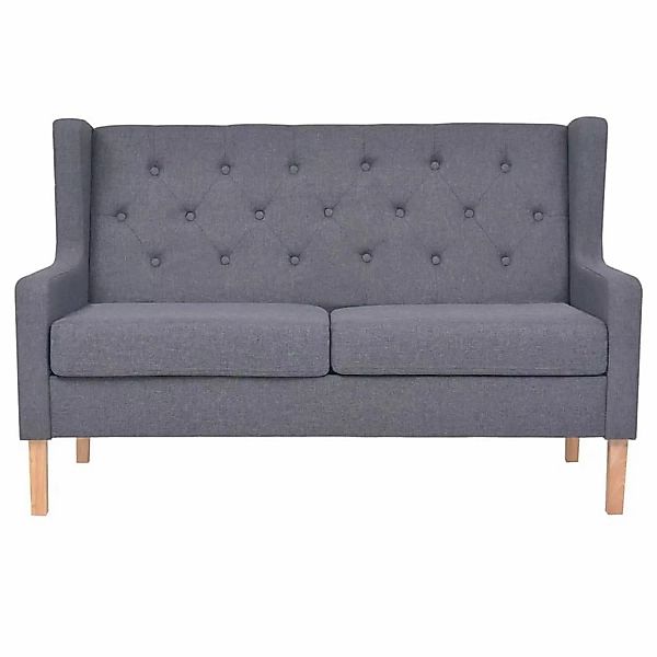 vidaXL 2-Sitzer-Sofa Stoff Grau günstig online kaufen
