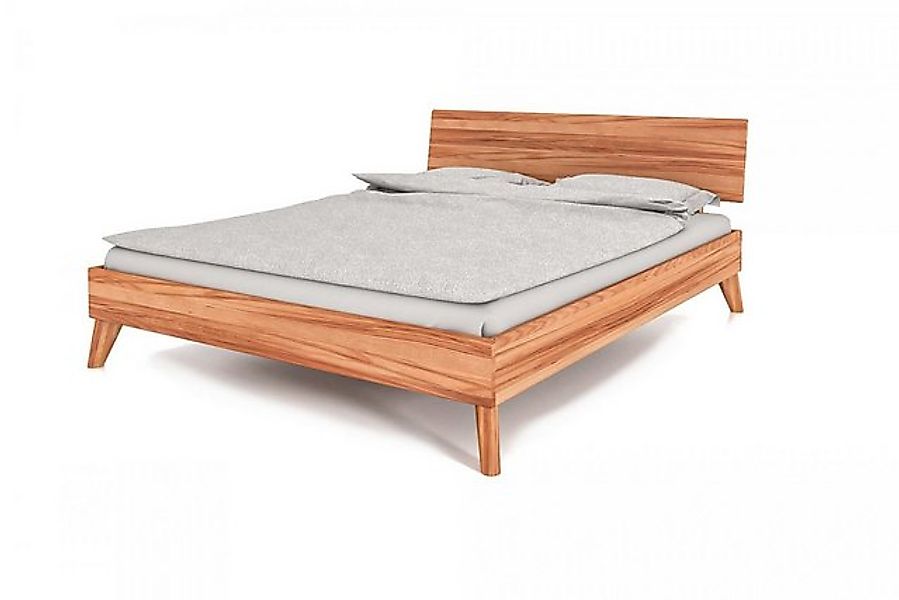 Natur24 Einzelbett Bett Gerg 1 Sonderlänge 120x190 Kernbuche Holzkopfteil u günstig online kaufen