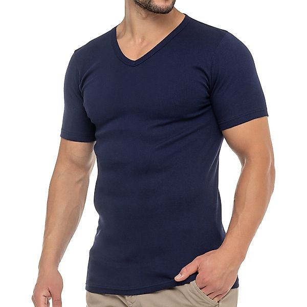 celodoro Kurzarmshirt Herren Business T-Shirt V-Neck günstig online kaufen