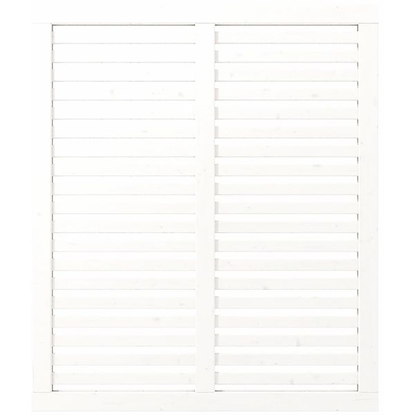 Sichtschutzzaun Harmoni Nadelholz Weiß 120 cm x 140 cm günstig online kaufen