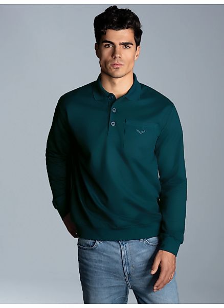 Trigema "TRIGEMA Langarm Polo aus Sweat-Qualität" günstig online kaufen