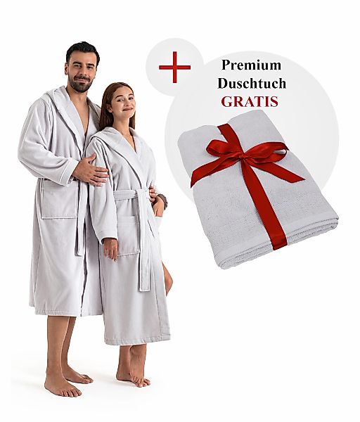 OTTO home Unisex-Bademantel "Fenya, 330 g/m², Premium, Hotelbademantel, Mor günstig online kaufen
