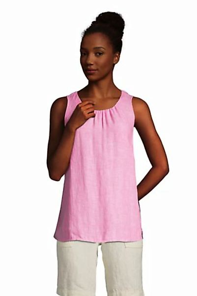 Ärmelloses Leinenshirt, Damen, Größe: L Normal, Pink, by Lands' End, Salt W günstig online kaufen