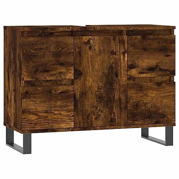 vidaXL Badschrank Räuchereiche 80x33x60 cm Holzwerkstoff 831665 günstig online kaufen