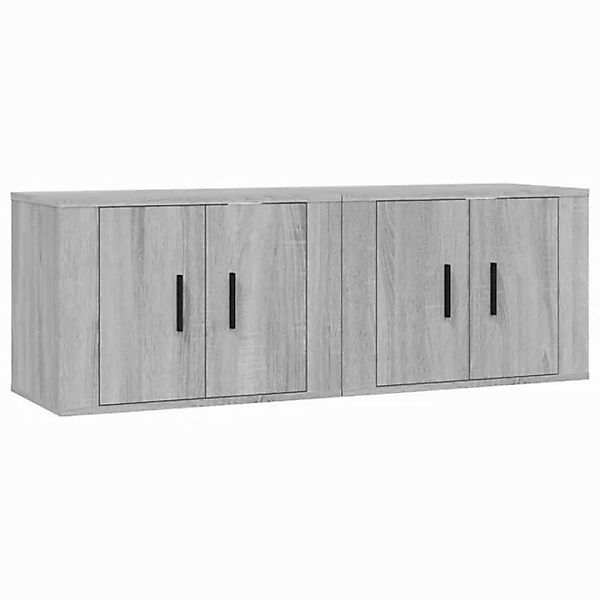 furnicato TV-Schrank TV-Wandschränke 2 Stk. Grau Sonoma 57x34,5x40 cm (1-St günstig online kaufen