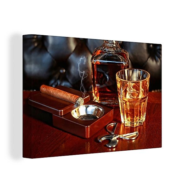 OneMillionCanvasses® Leinwandbild Whiskey - Flasche - günstig online kaufen