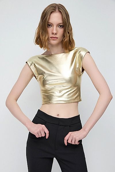No Matter What Crop-Top Glänzendes Rückenfreies günstig online kaufen