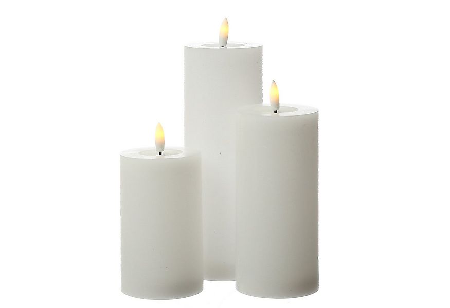 Adilina LED-Kerze Kerzenset LINA Rustik Optik für Adventskranz 3 Größen Tim günstig online kaufen