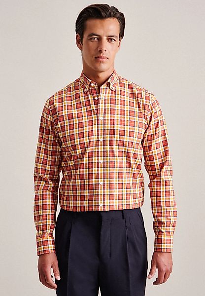 seidensticker Flanellhemd "Regular", Regular Langarm Button-Down-Kragen Kar günstig online kaufen