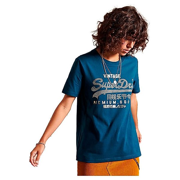 Superdry Vintage Logo Tonal Kurzärmeliges T-shirt XS Blue Bottle günstig online kaufen