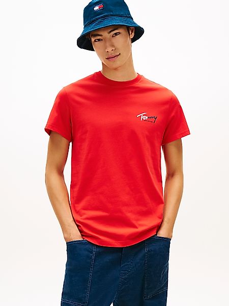 Tommy Jeans T-Shirt "TJM SLIM FIT SIGN CHEST" mit Markenprint günstig online kaufen