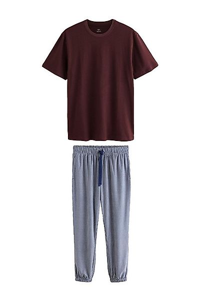 Next Pyjama Motionflex Kurzärmeliger Schlafanzug mit Bündchen (2 tlg) günstig online kaufen