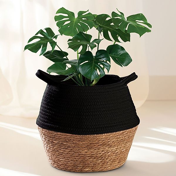 Praknu Aufbewahrungskorb Blumentopf Groß Schwarz L günstig online kaufen