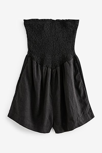 Next Playsuit Gesmokter Overall aus Leinengemisch, günstig online kaufen