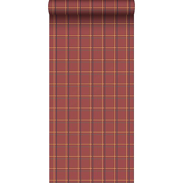 Sanders & Sanders Tapete Karomuster Terrakotta 53 Cm X 10 M - 640360 günstig online kaufen