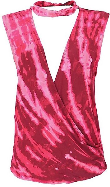 Guru-Shop T-Shirt Batik Hippie T-Shirt mit Halsband - pink Festival, Ethno günstig online kaufen