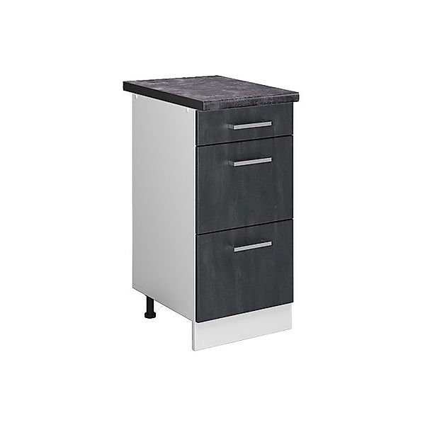 Vicco Unterschrank R-Line, Schwarz Beton/Weiß, 40 günstig online kaufen