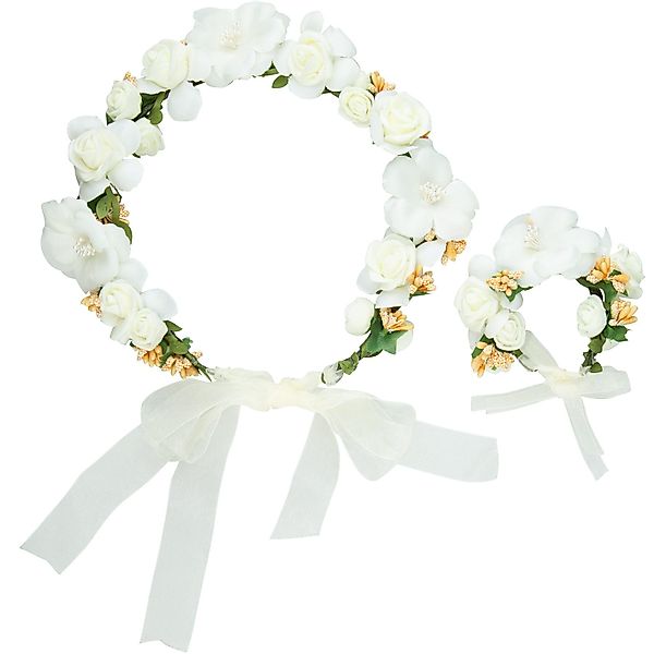 dressforfun Haarband Blumenkranz und Armreif Hochzeit günstig online kaufen