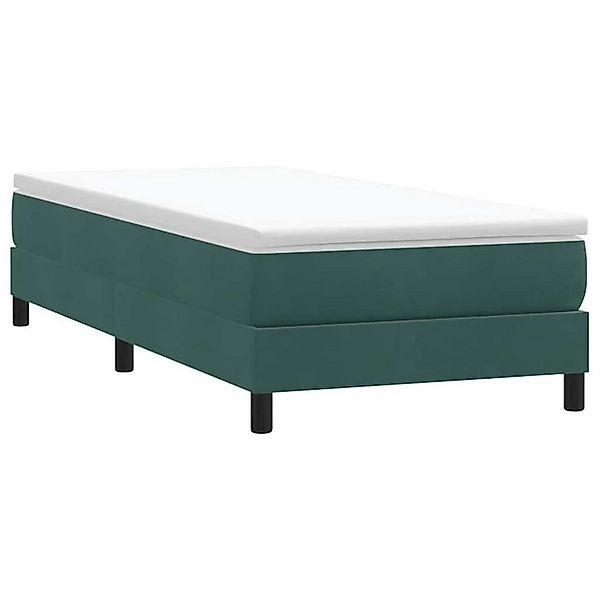 vidaXL Bett Boxspringbett ohne Matratze Dunkelgrün 80x220 cm Samt günstig online kaufen