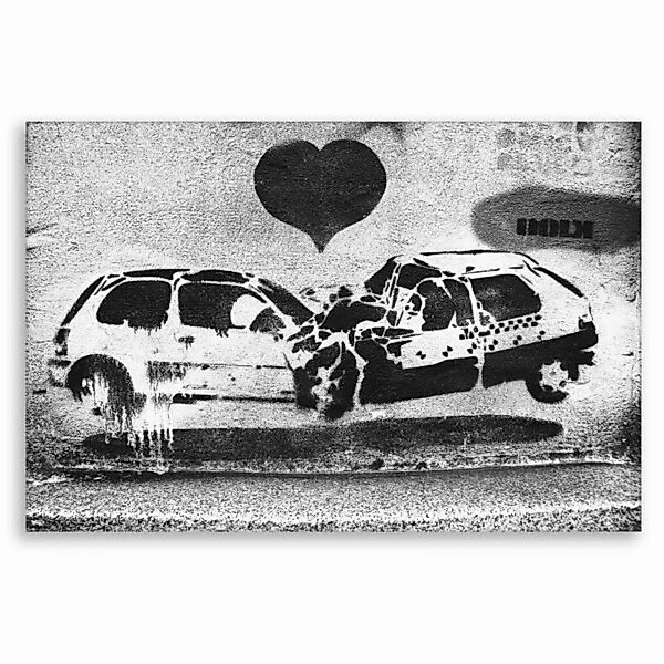 Wandbild Banksy Car Love Bilder Wohnzimmer günstig online kaufen