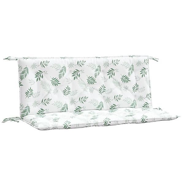 vidaXL Sitzauflage Gartenbank-Auflagen 2 Stk. Blattmuster günstig online kaufen