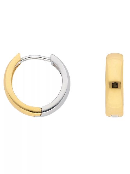 Adelia´s Paar Ohrhänger "585 Weißgold Ohrringe Creolen Ø 13,8 mm", Goldschm günstig online kaufen