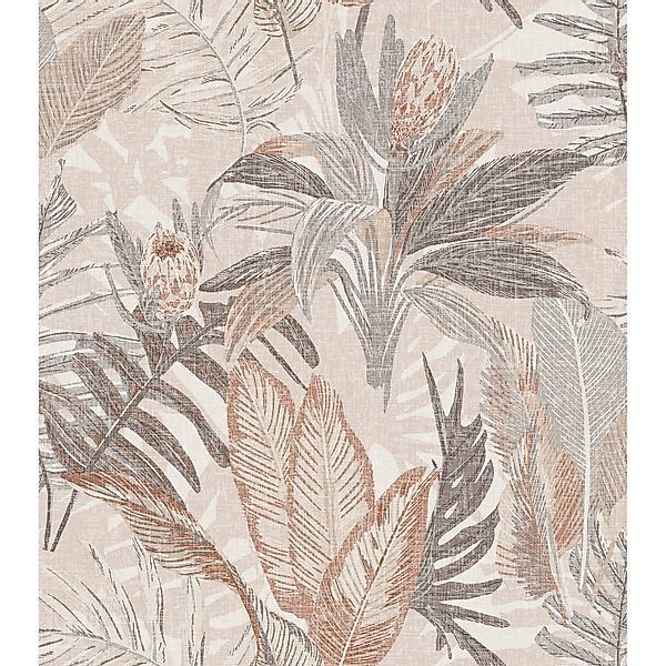 Sanders & Sanders Tapete Blätter Beige 53 Cm X 10 M 640240 günstig online kaufen