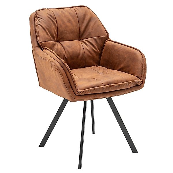 riess-ambiente Armlehnstuhl MR. LOUNGER hellbraun, Esszimmer günstig online kaufen