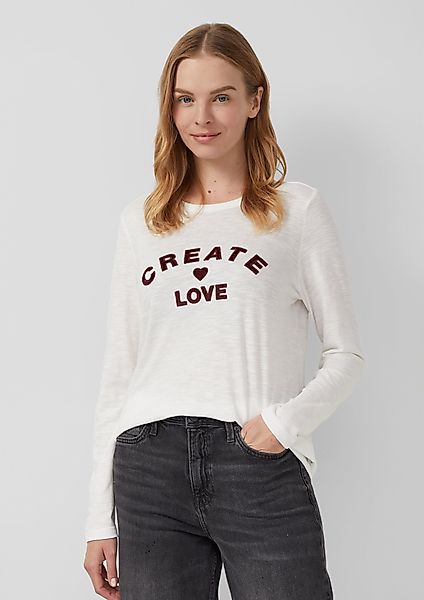 s.Oliver Kurzarmshirt Longsleeve mit appliziertem Artwork günstig online kaufen