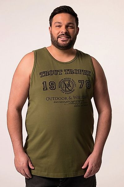Men Plus T-Shirt Men+ Tanktop Unterhemd Print Rundhals bis 8 XL günstig online kaufen