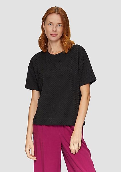 s.Oliver Kurzarmshirt Sweatshirt mit Rundhalsausschnitt und günstig online kaufen