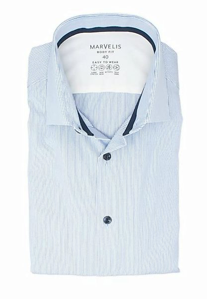 MARVELIS Businesshemd Easy To Wear Hemd - Body Fit - Langarm - Gestreift - günstig online kaufen