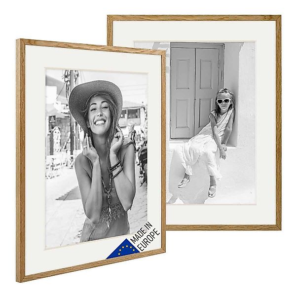 PHOTOLINI Bilderrahmen 2er Set Echtholz mit günstig online kaufen
