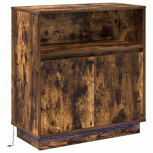 vidaXL Sideboard mit LED Räuchereiche 71 x 34,5 x 75 cm Holzwerkstoff 86965 günstig online kaufen