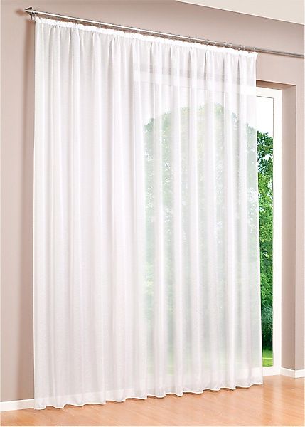 DecoHome24 Gardine Voile Weiß (1 St), günstig online kaufen