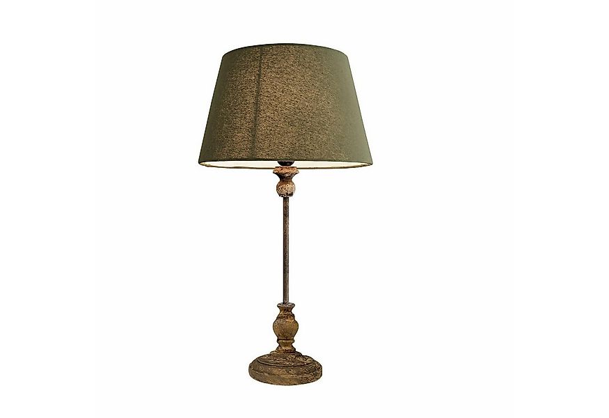 Mirabeau Tischleuchte Tischlampe Karlora grün/antikbraun günstig online kaufen